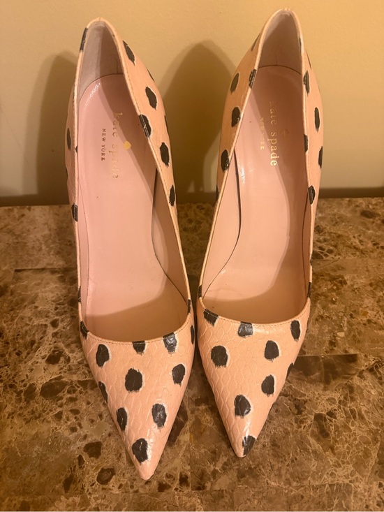 kate spade Shoes - kate spade Peach & Black Leopard-Spot Pointed Toe Pumps